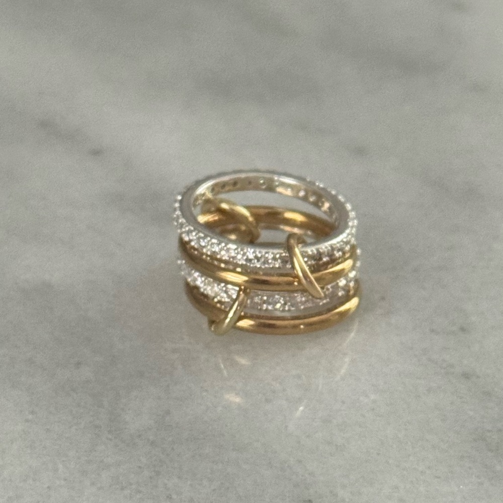 Gold Silver Crystal Stack Ring 

Size 7

Brand New - Picture 4 of 5